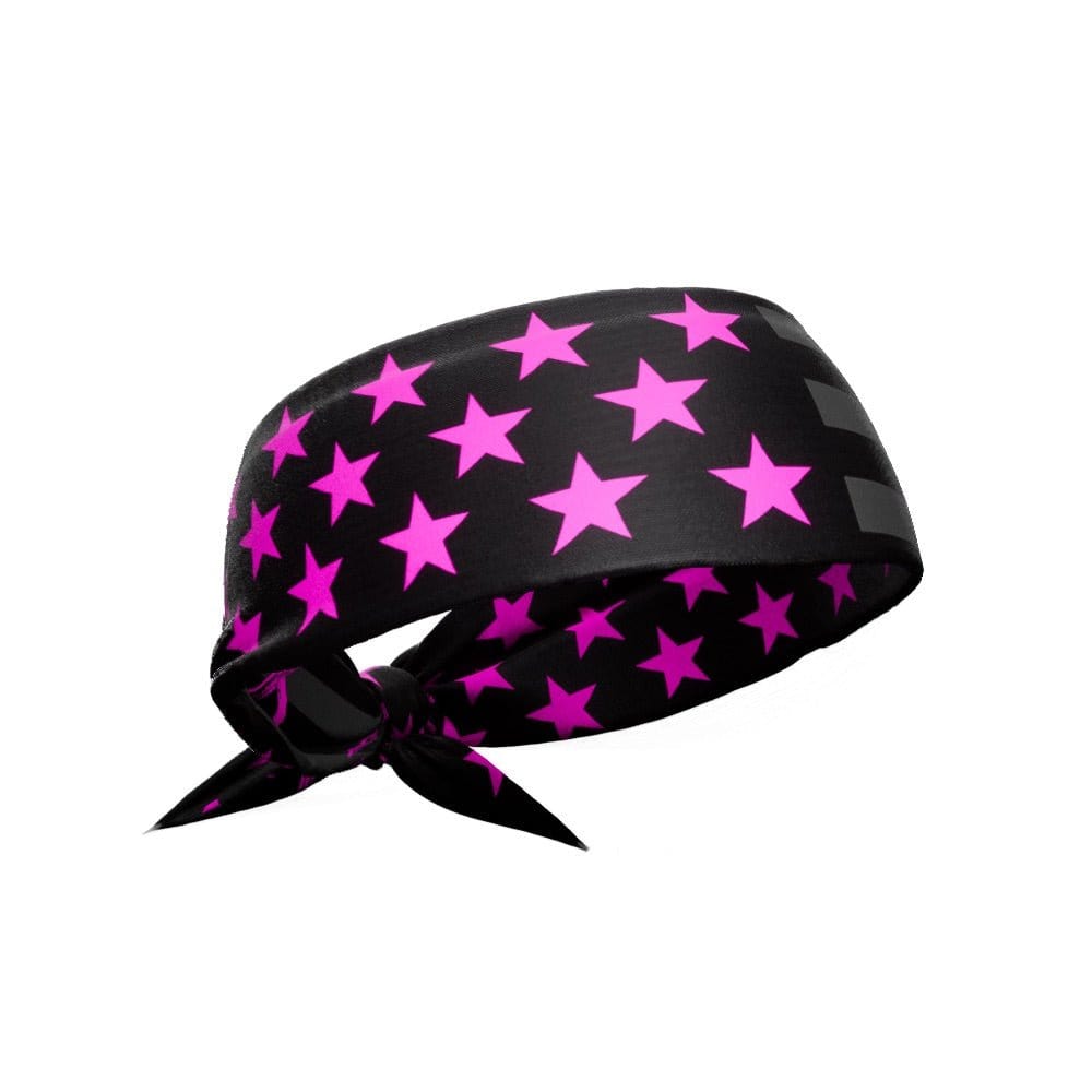 Elite Athletic Gear Headband Shadow USA Flag - Breast Cancer Awareness Tie Headband
