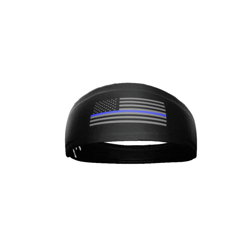 Elite Athletic Gear Headband Tactical Thin Blue Line USA Flag Headband