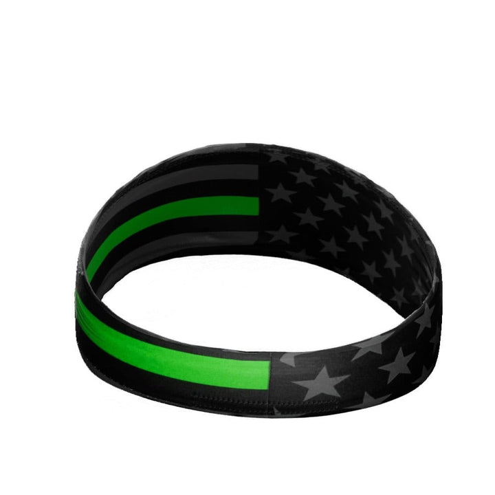 Elite Athletic Gear Headband Thin Lime Green Line Headband