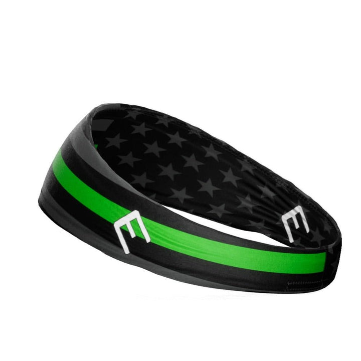 Elite Athletic Gear Headband Thin Lime Green Line Headband