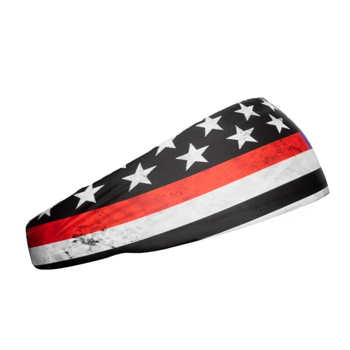 Elite Athletic Gear Headband Thin Red and Blue Line Headband