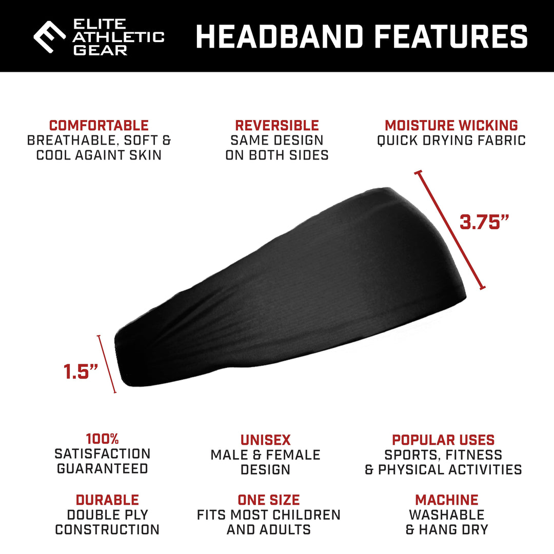 Elite Athletic Gear Headband Thin Red Line Headband