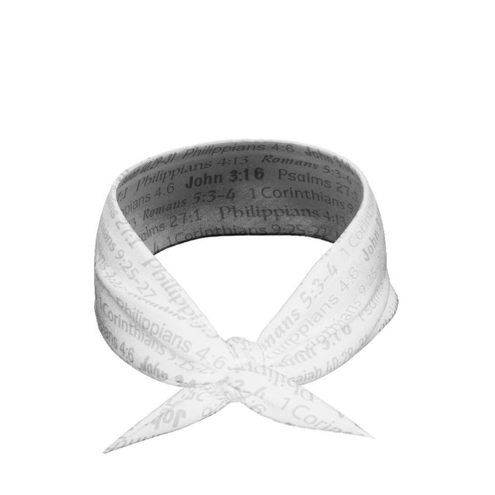 Elite Athletic Gear Headband White Bible Verse Tie Headband