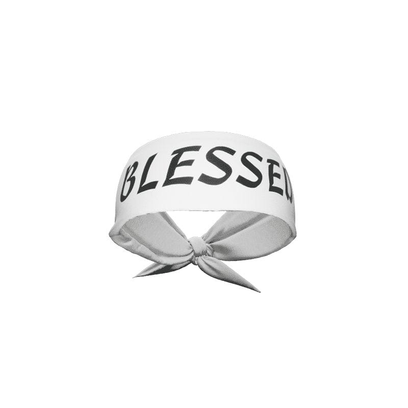 Elite Athletic Gear Headband White BLESSED Tie Headband