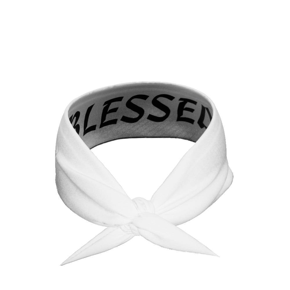 Elite Athletic Gear Headband White BLESSED Tie Headband