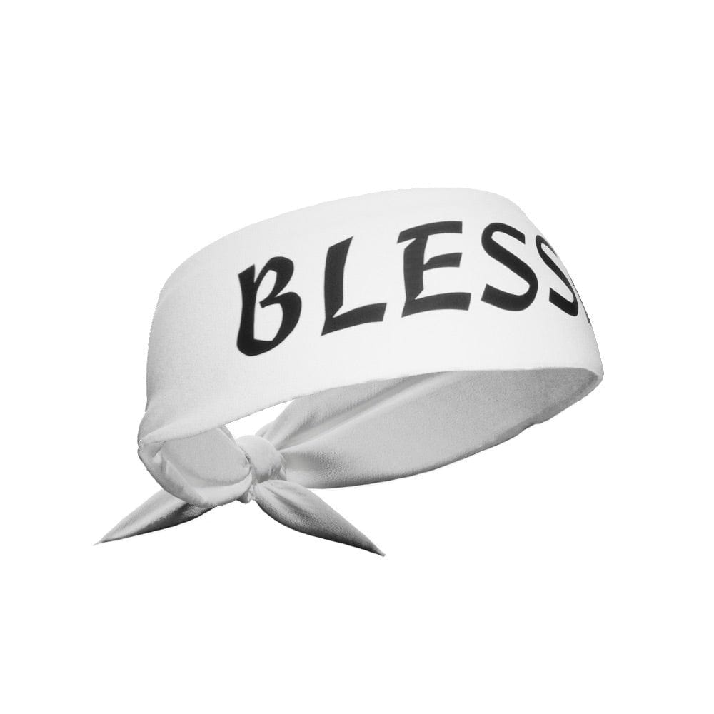 Elite Athletic Gear Headband White BLESSED Tie Headband