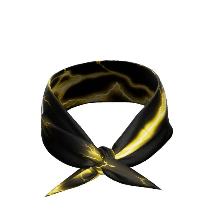 Elite Athletic Gear Headband Yellow Lightning Tie Headband