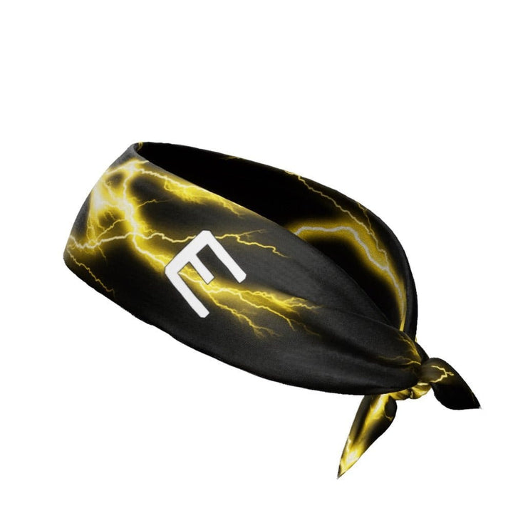 Elite Athletic Gear Headband Yellow Lightning Tie Headband