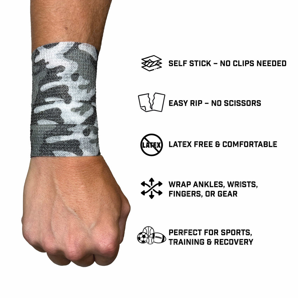Elite Athletic Gear Self Stick Athletic Tape Blackout Camo Self Stick Athletic Tape