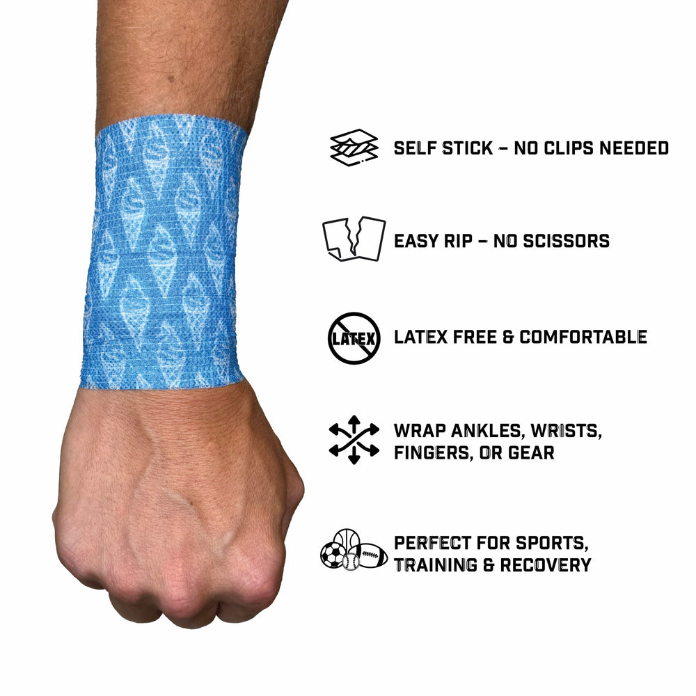 Elite Athletic Gear Self Stick Athletic Tape Blue Ice Cream Self Stick Athletic Tape