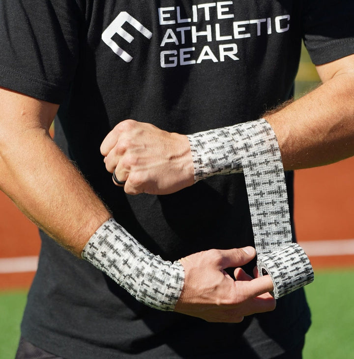 Elite Athletic Gear Self Stick Athletic Tape Faith Cross White Self Stick Athletic Tape