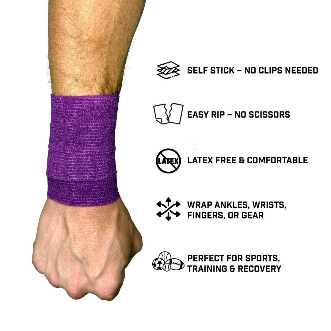 Elite Athletic Gear Self Stick Athletic Tape Purple Self Stick Athletic Tape