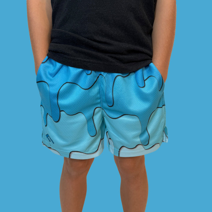 Elite Athletic Gear Shorts Blue Drippy Shorts