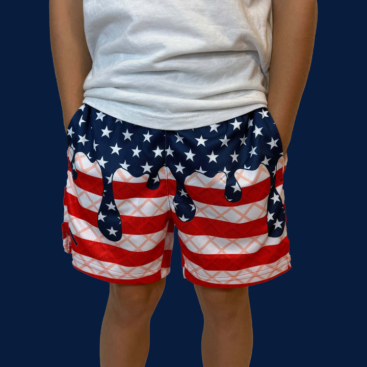 Elite Athletic Gear Shorts USA Flag Ice Cream Shorts