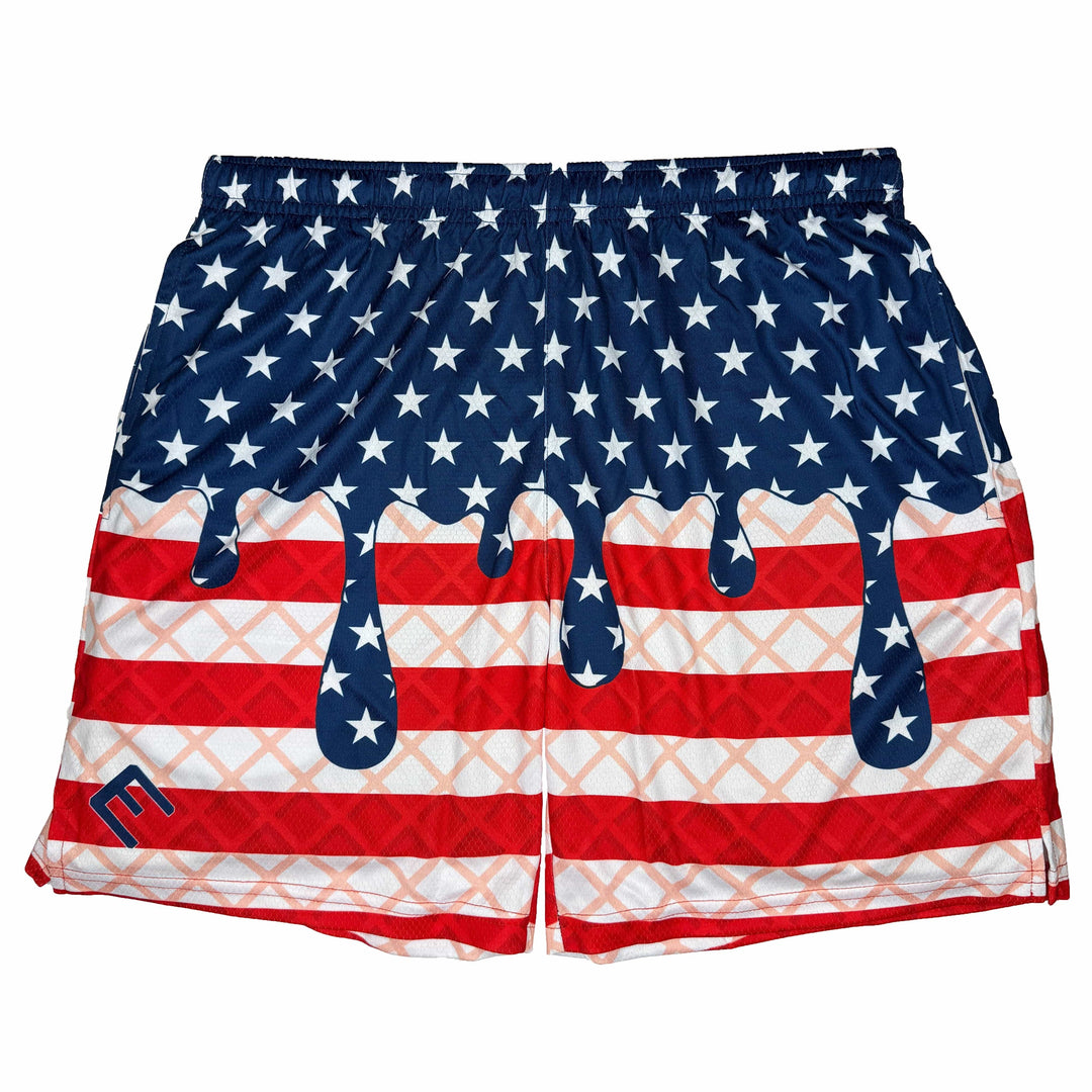 Elite Athletic Gear Shorts USA Flag Ice Cream Shorts