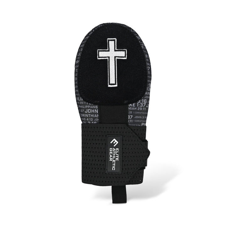 Elite Athletic Gear Sliding Mitt Faith Cross Black Sliding Mitt