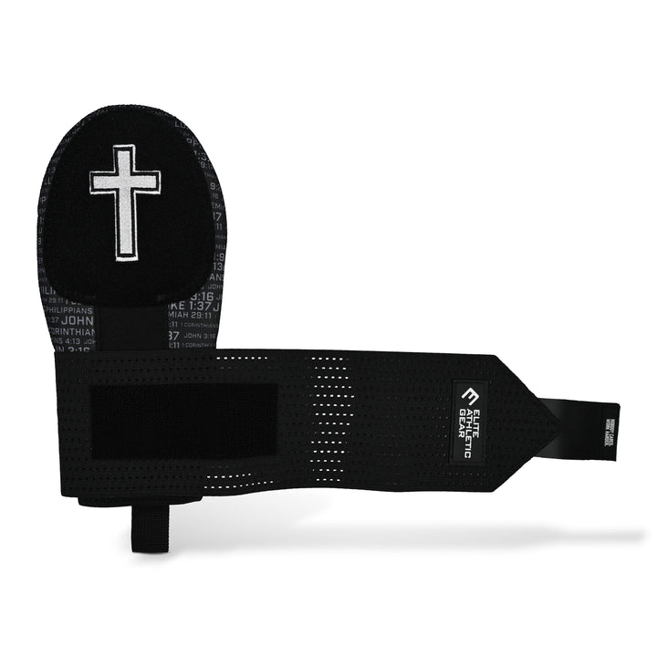Elite Athletic Gear Sliding Mitt Faith Cross Black Sliding Mitt