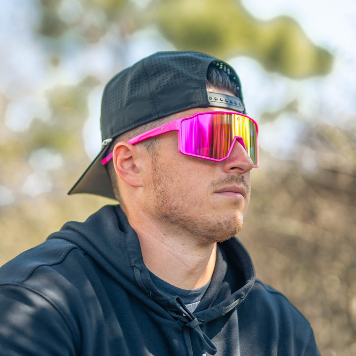 Elite Athletic Gear Sunglasses FLARE - Hyper Pink Polarized Sunglasses