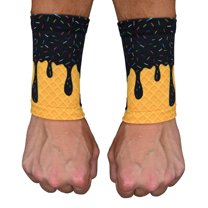 Elite Athletic Gear Wrist Support Sleeves Black Ice Cream Wrist Support Sleeves