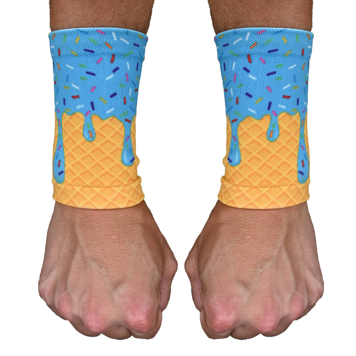 Elite Athletic Gear Wrist Support Sleeves Blue Ice Cream Wrist Support Sleeves