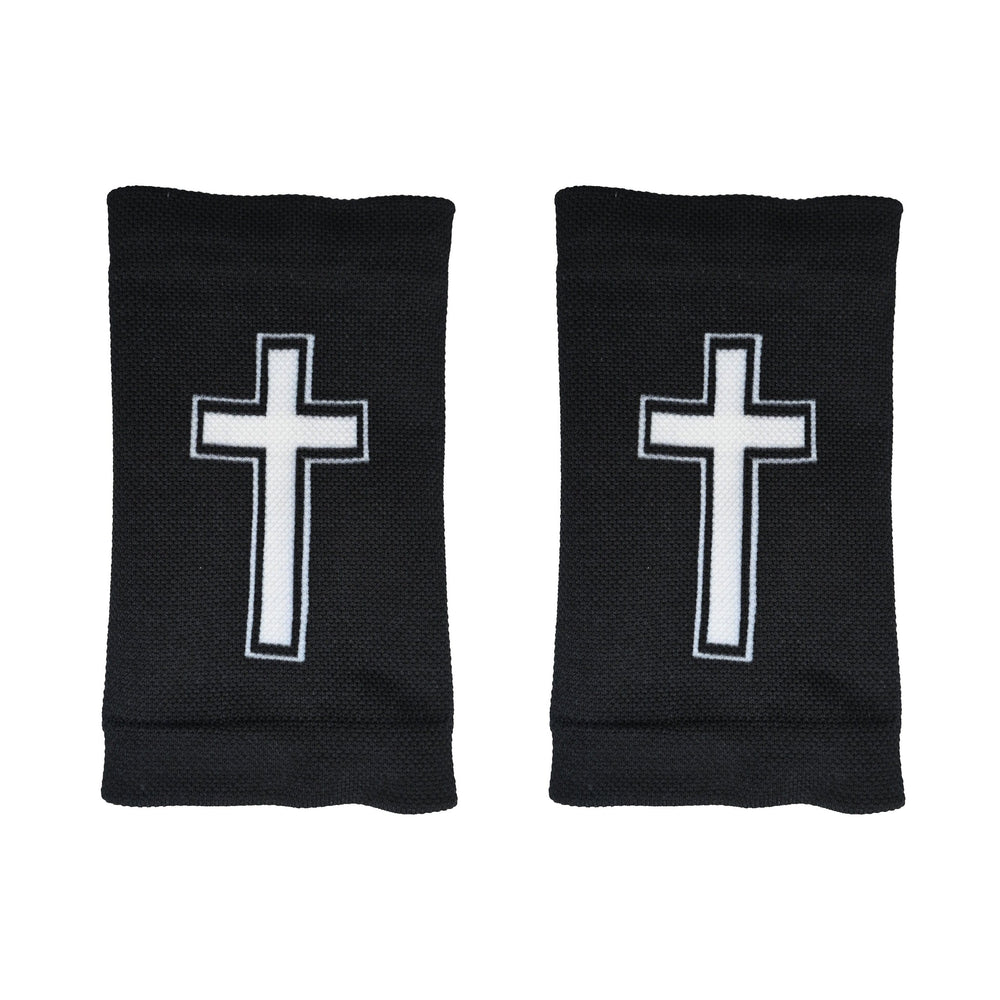 Elite Athletic Gear Wrist Support Sleeves Faith Cross Black Wrist Support Sleeves