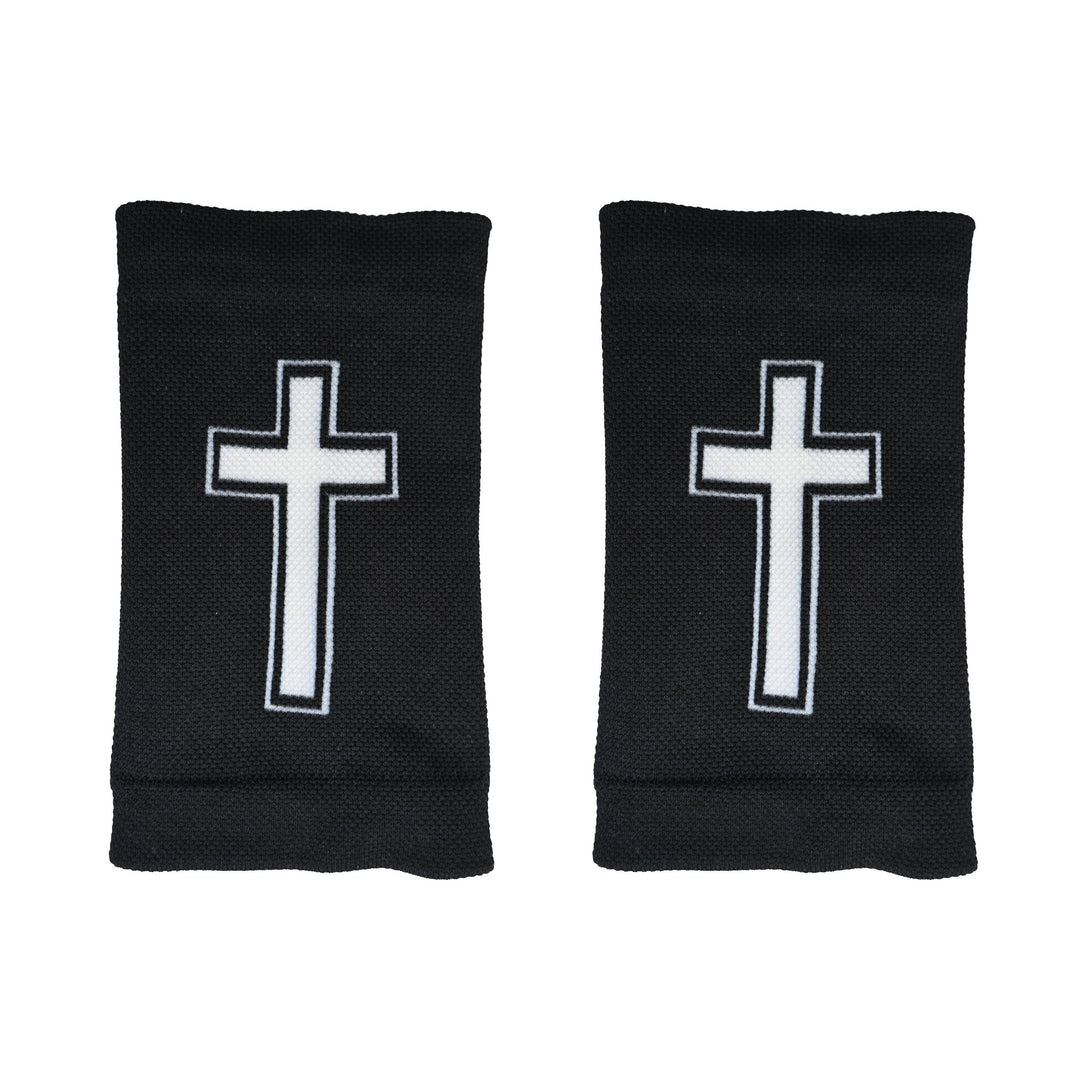 Elite Athletic Gear Wrist Support Sleeves Faith Cross Black Wrist Support Sleeves