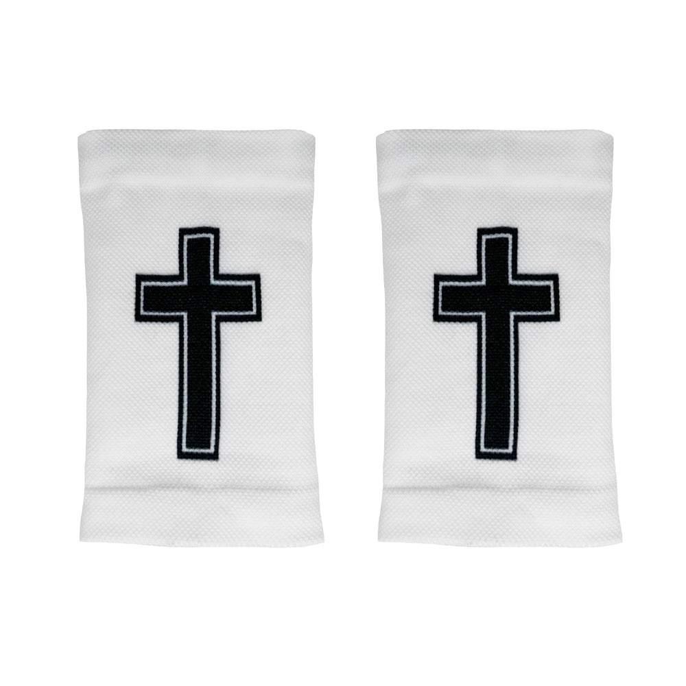 Elite Athletic Gear Wrist Support Sleeves Faith Cross White Wrist Support Sleeves