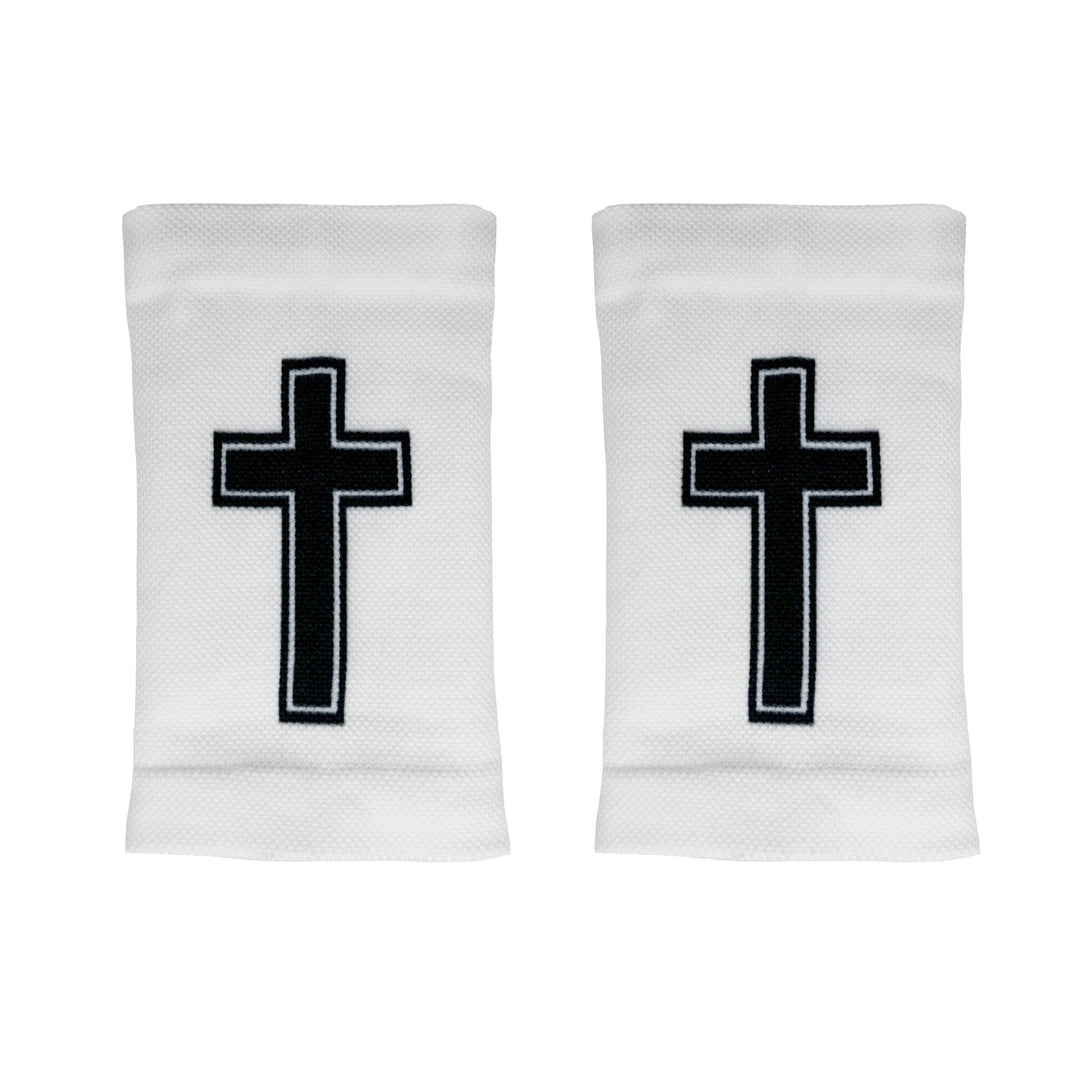 Elite Athletic Gear Wrist Support Sleeves Faith Cross White Wrist Support Sleeves