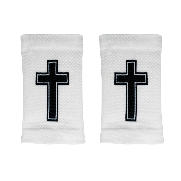 Elite Athletic Gear Wrist Support Sleeves Faith Cross White Wrist Support Sleeves