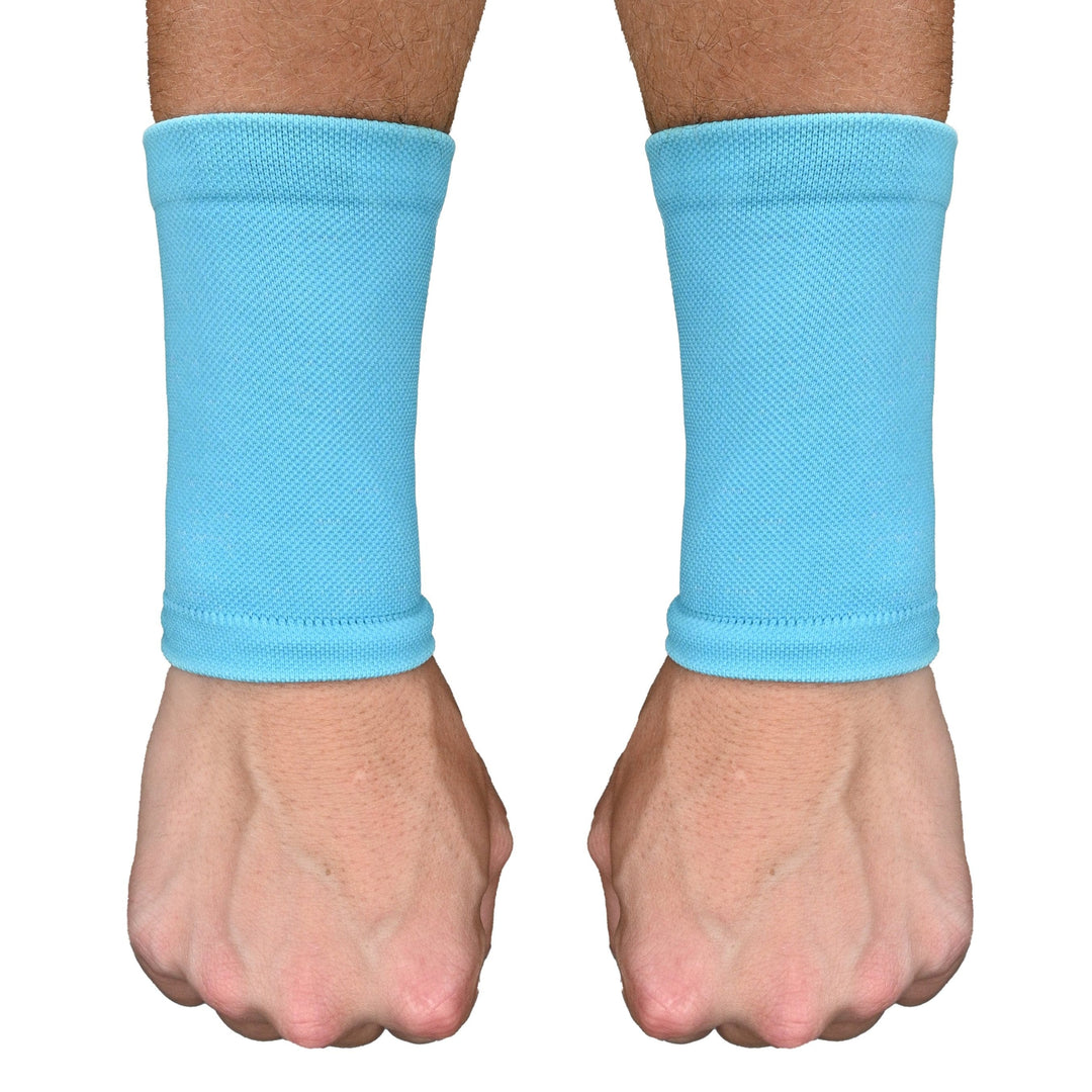 Elite Athletic Gear Wrist Support Sleeves Light Blue Wrist Support Sleeves