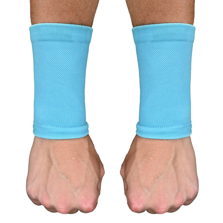 Elite Athletic Gear Wrist Support Sleeves Light Blue Wrist Support Sleeves
