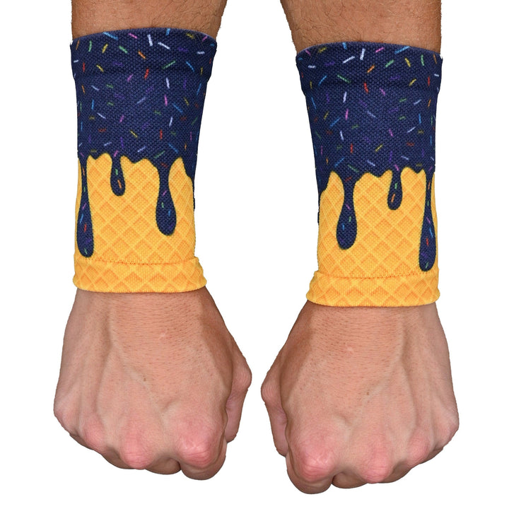 Elite Athletic Gear Wrist Support Sleeves Navy Ice Cream Wrist Support Sleeves