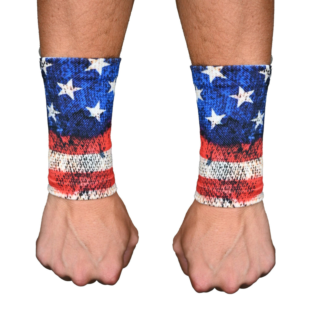 Elite Athletic Gear Wrist Support Sleeves Old Glory Wrist Support Sleeves