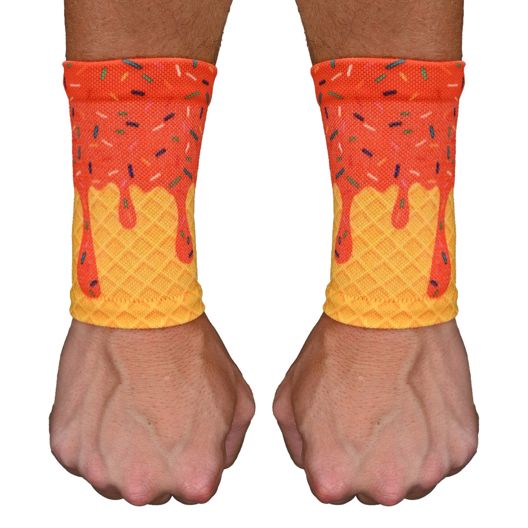 Elite Athletic Gear Wrist Support Sleeves Orange Ice Cream Wrist Support Sleeves