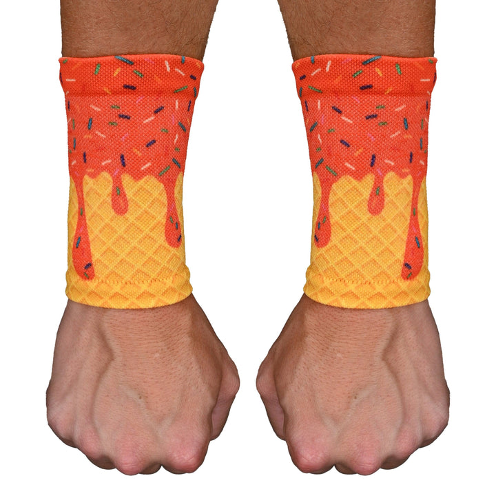 Elite Athletic Gear Wrist Support Sleeves Orange Ice Cream Wrist Support Sleeves