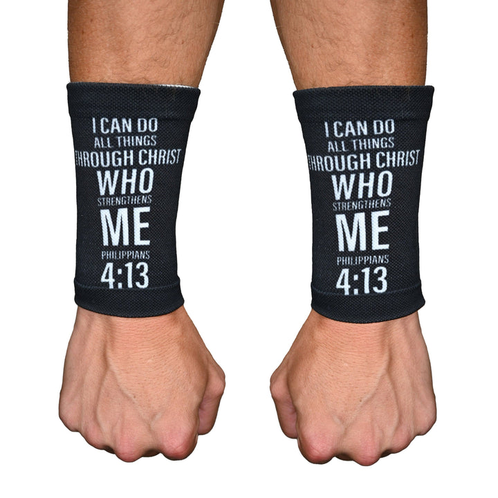 Elite Athletic Gear Wrist Support Sleeves Philippians 4:13 Cross Wrist Support Sleeves