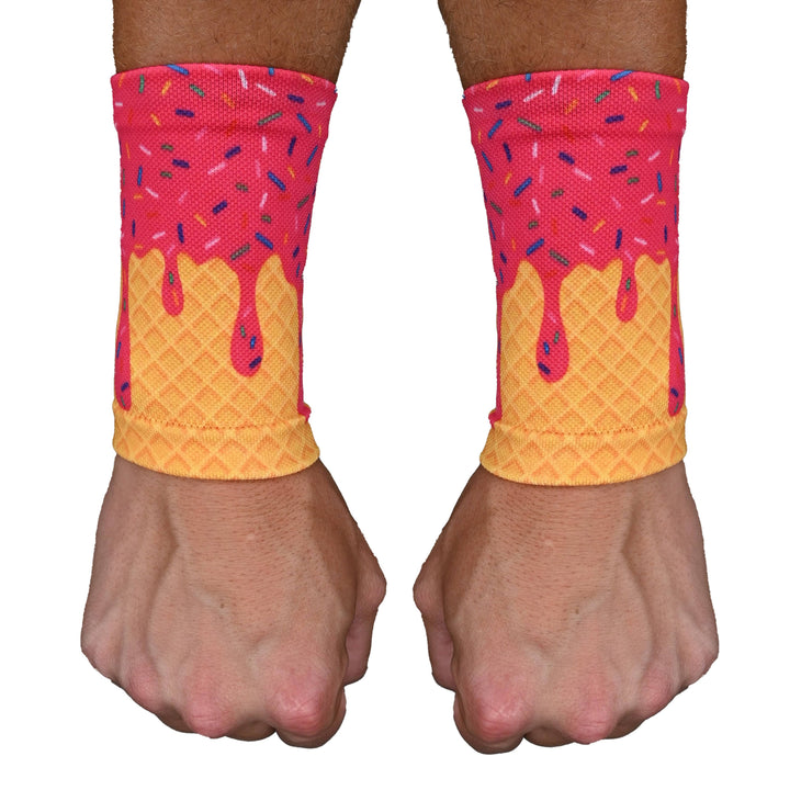 Elite Athletic Gear Wrist Support Sleeves Pink Ice Cream Wrist Support Sleeves