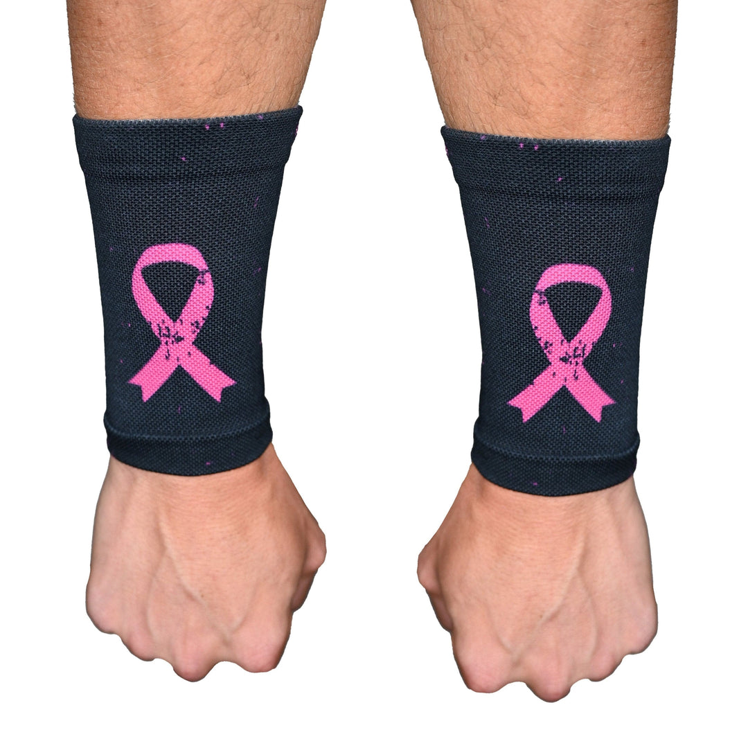 Elite Athletic Gear Wrist Support Sleeves Pink Splattered Breast Cancer Wrist Support Sleeves