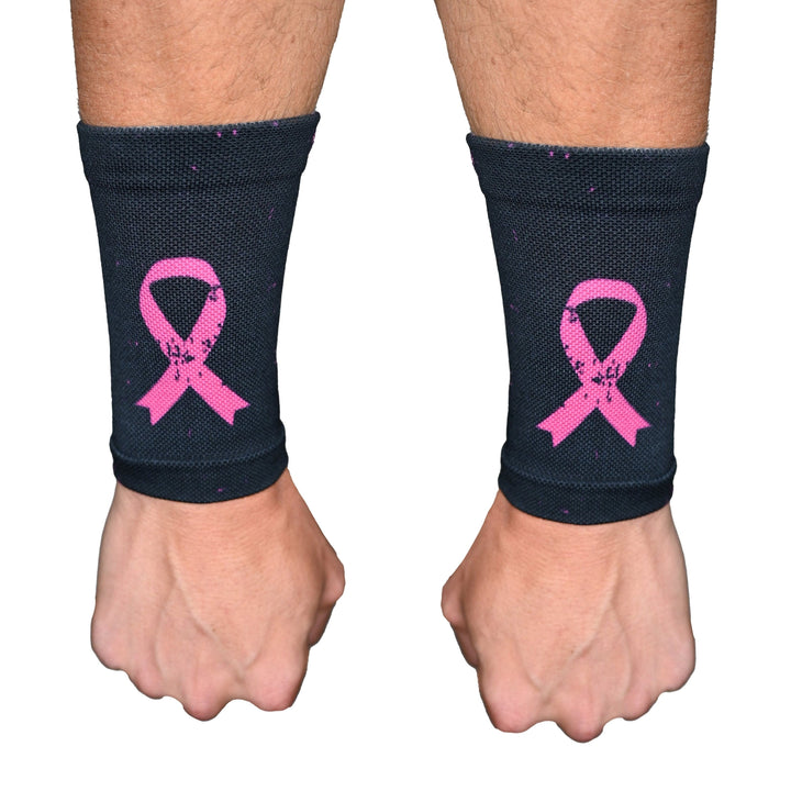 Elite Athletic Gear Wrist Support Sleeves Pink Splattered Breast Cancer Wrist Support Sleeves