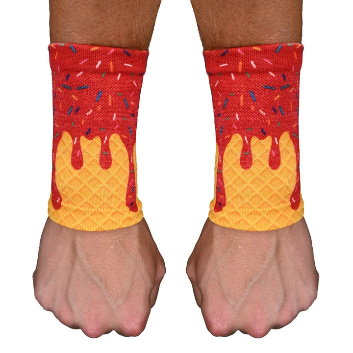 Elite Athletic Gear Wrist Support Sleeves Red Ice Cream Wrist Support Sleeves