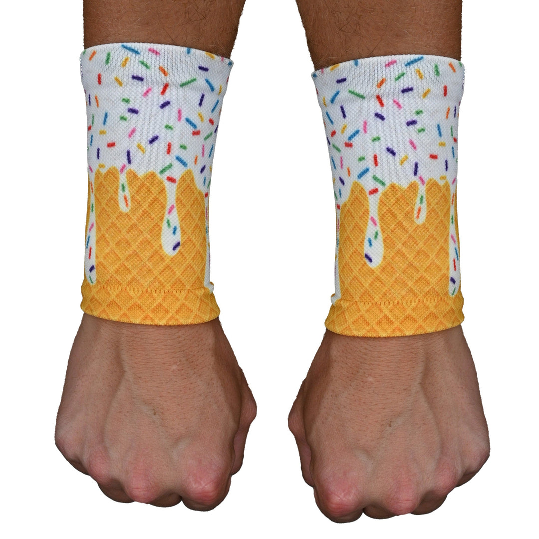 Elite Athletic Gear Wrist Support Sleeves White Ice Cream Wrist Support Sleeves