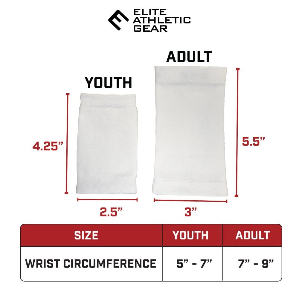 Elite Athletic Gear Wrist Support Sleeves White Wrist Support Sleeves