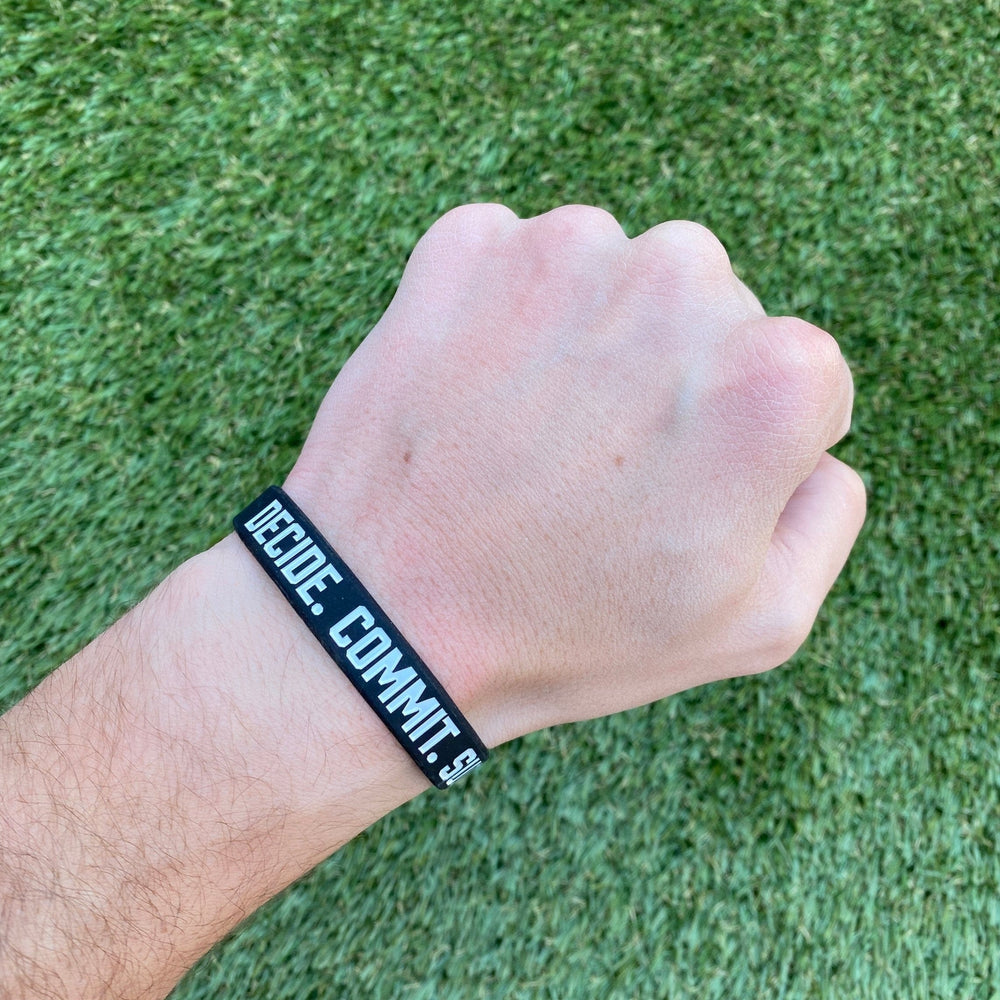 Elite Athletic Gear Wristband DECIDE. COMMIT. SUCCEED. Wristband