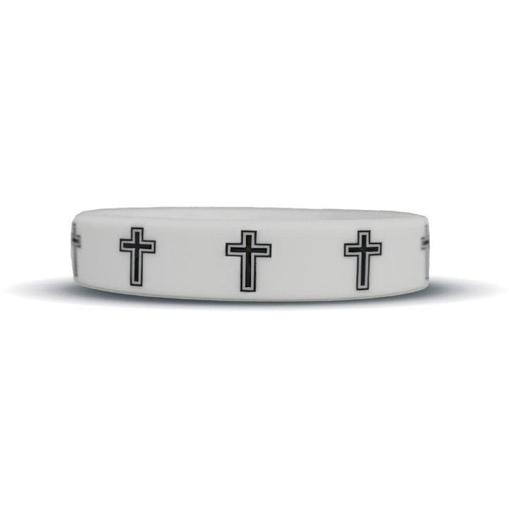 Elite Athletic Gear Wristband Faith Cross White Wristband