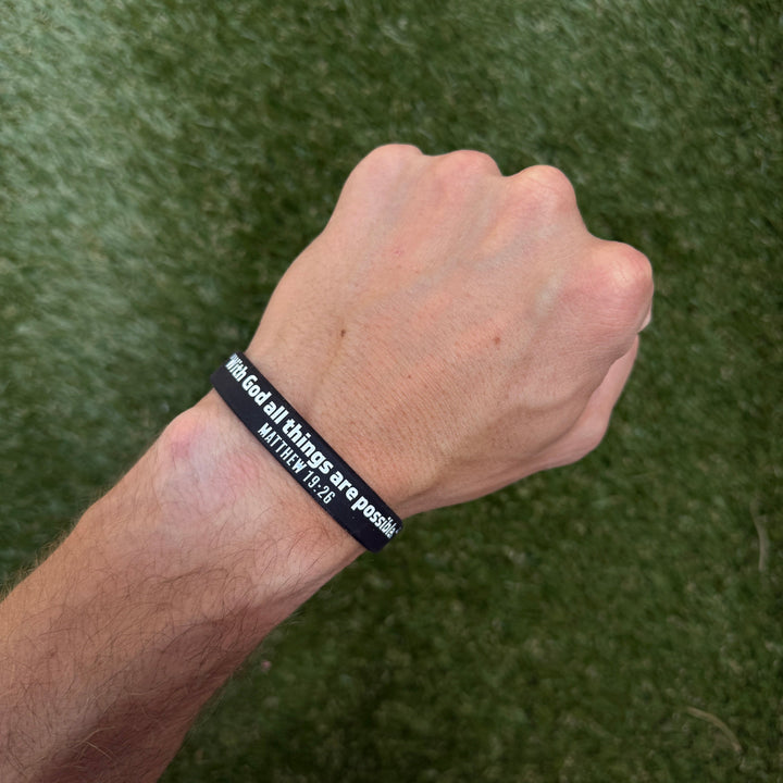 Elite Athletic Gear Wristband MATTHEW 19:26 Wristband