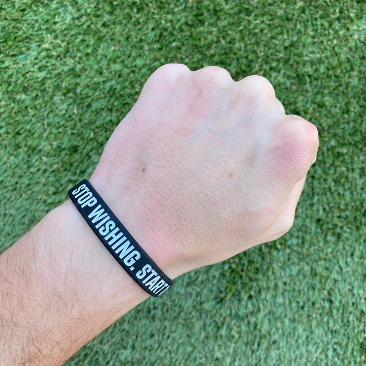 Elite Athletic Gear Wristband STOP WISHING. START WORKING. Wristband