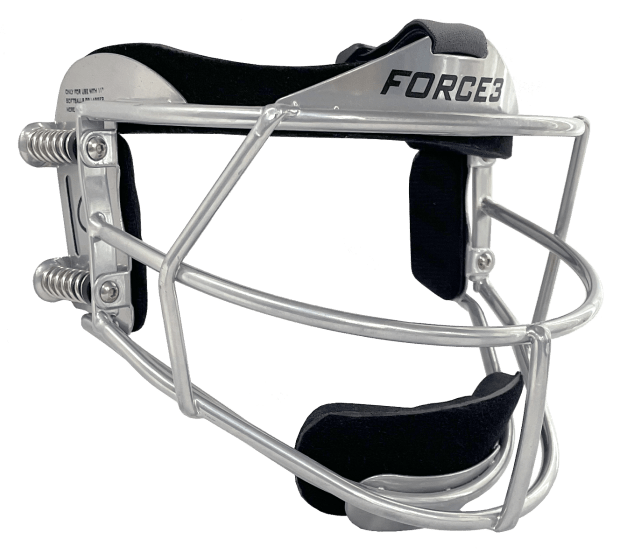 Force3 Pro Gear Baseball & Softball Mask Adult / Silver Softball Fielder Defender Mask | Force3 Pro Gear