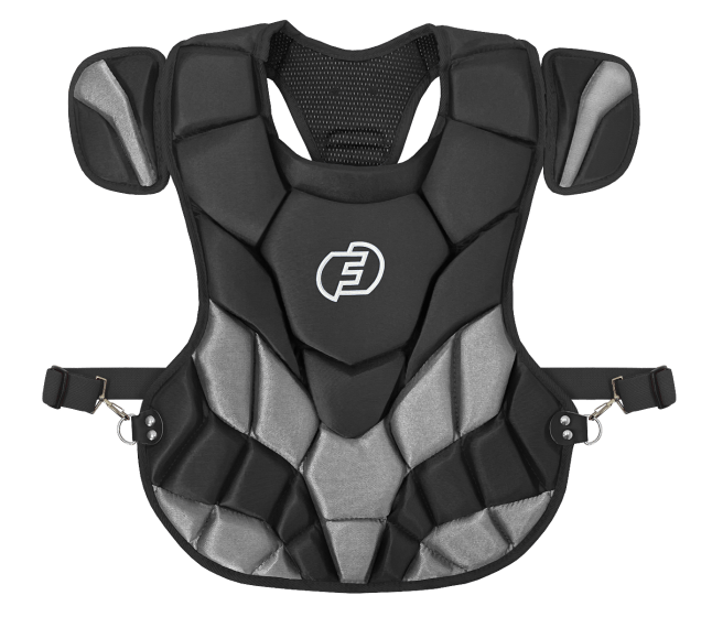 Force3 Pro Gear Baseball & Softball Mask Chest Protector Adult / Black/Gray Catcher Chest Protector with DuPont™ Kevlar® (SEI Certified to Meet NOCSAE Standard) | Force3 Pro Gear