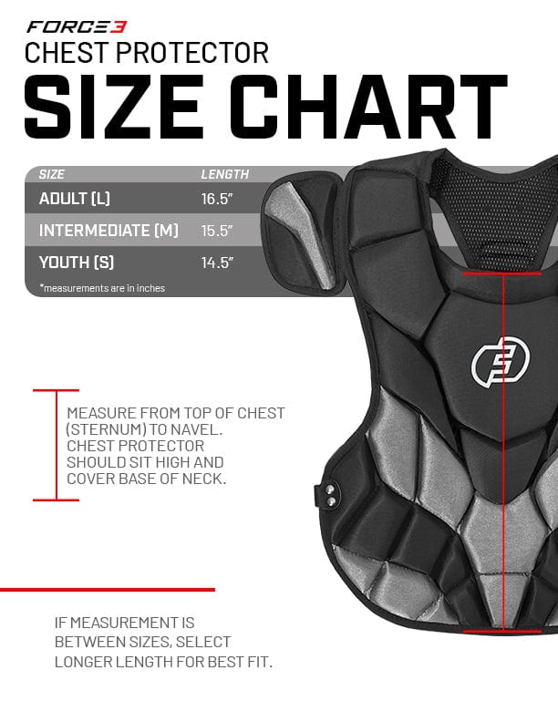 Force3 Pro Gear Baseball & Softball Mask Chest Protector Catcher Pro Chest Protector with DuPont™ Kevlar® | Force3 Pro Gear