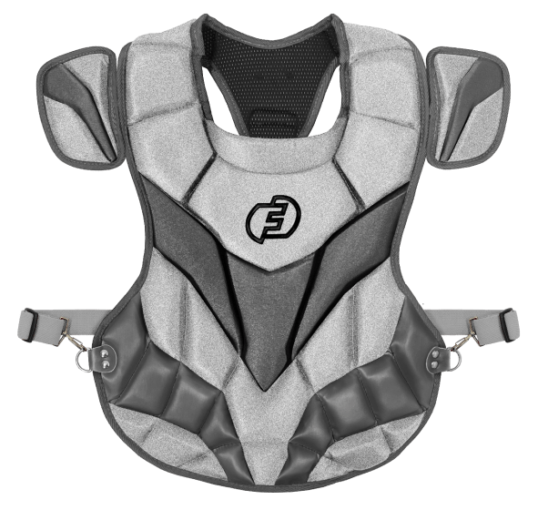 Force3 Pro Gear Baseball & Softball Mask Chest Protector Gray/Dark Gray Catcher Pro Chest Protector with DuPont™ Kevlar® | Force3 Pro Gear